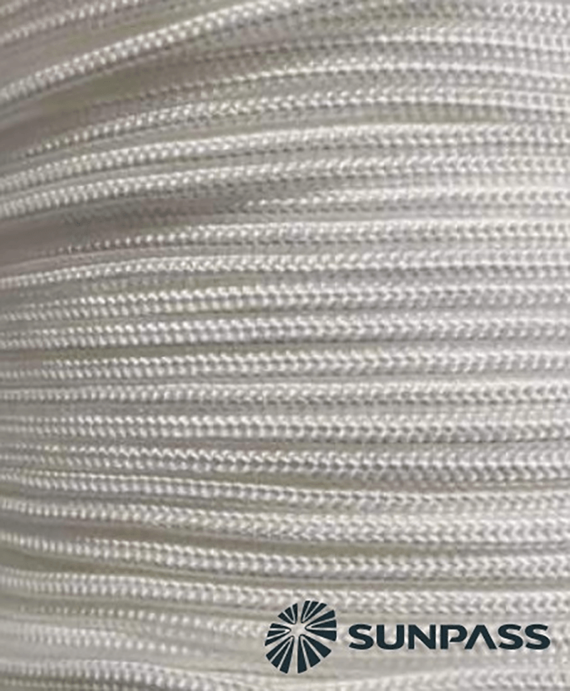 SUNPASS furnace door gaskets excellent strength and flexibility white 1800ºF High Silica Braided Ropes