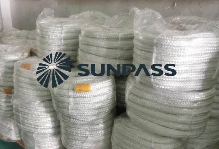 Braided fiberglass round rope