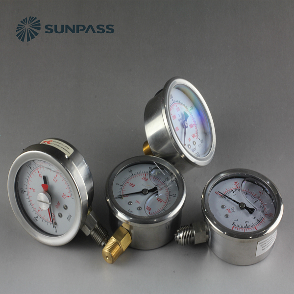 SUNPASS 2” 2.5” Stainless Steel Pressure Gauge for ISO Tank Container