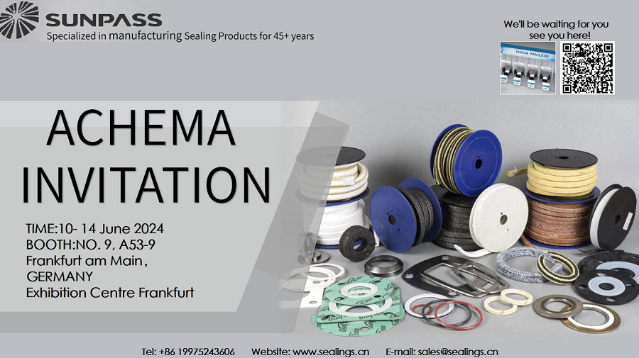 Achema 2024 -- Sincerely invite you to visit our booth No.9, A539 -- SunPass One Stop of Sealing And Thermal Insulation Manufacture