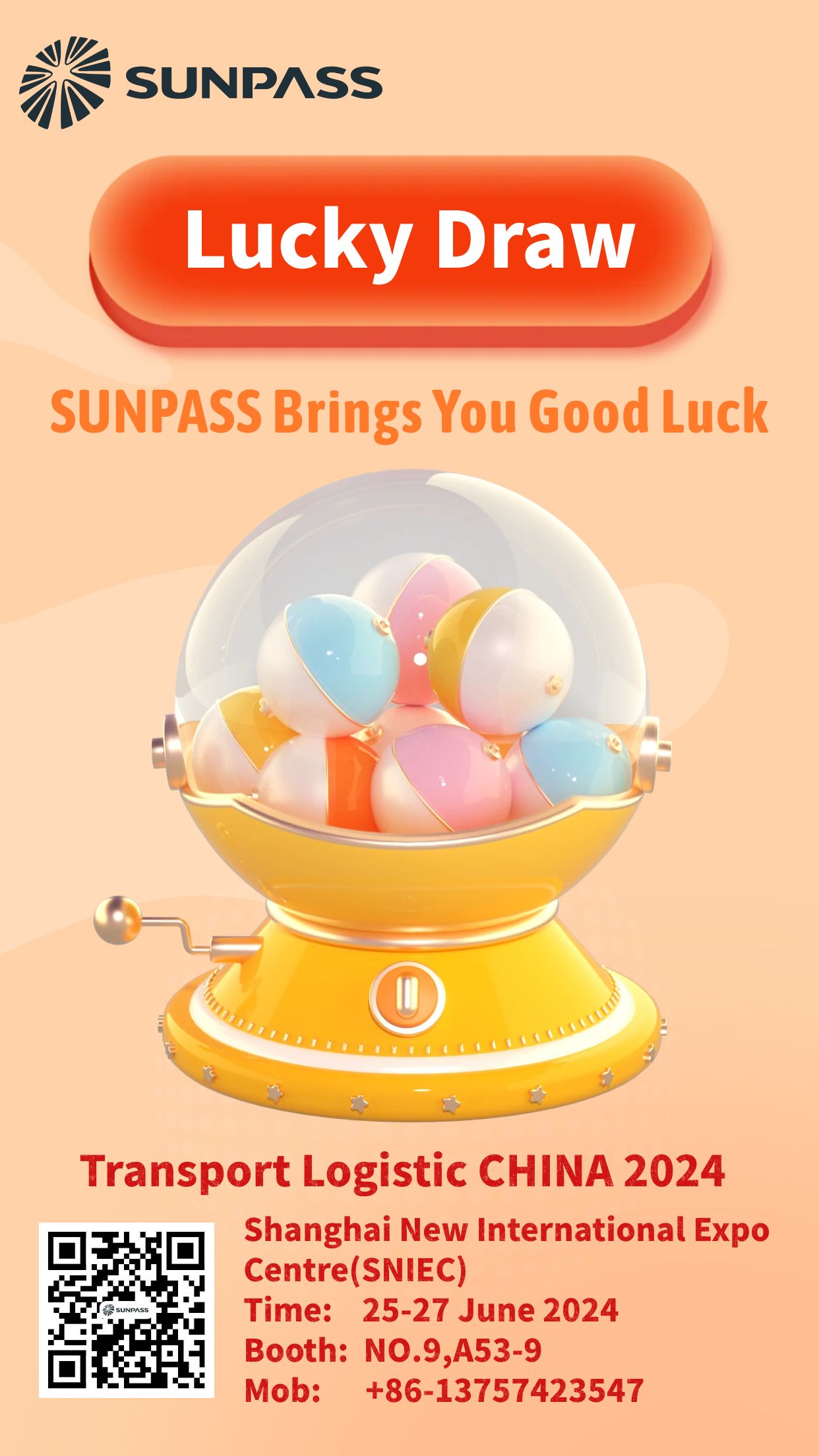 SUNPASS Will Have A Luck Draw in Transport Logistic CHINA 2024